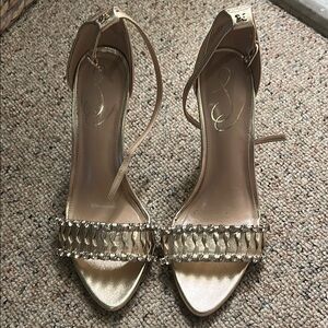 Elegant Gold Women's Heels